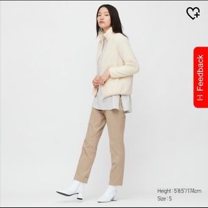 Uniqlo fluffy yarn fleece full zip jacket